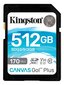 Mälupulk KINGSTON 512GB SDXC Canvas Go Plus 170R hind ja info | Mobiiltelefonide mälukaardid | kaup24.ee