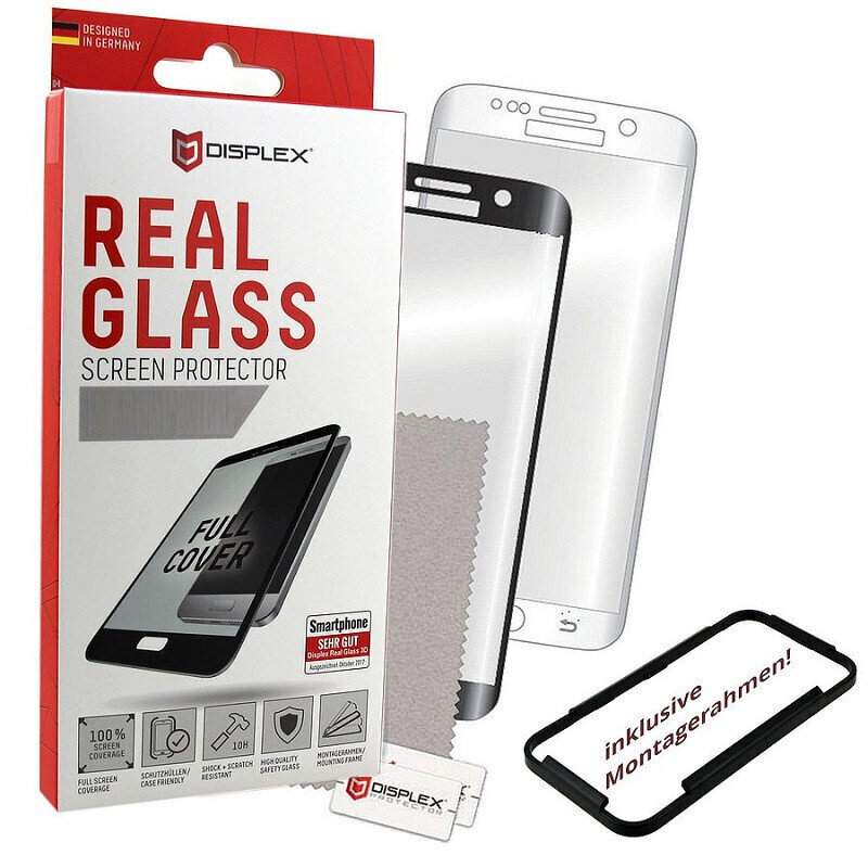 Apple iPhone 6/7/8/SE 2020 Full Cover 3D Glass By Displex Black hind ja info | Ekraani kaitsekiled | kaup24.ee