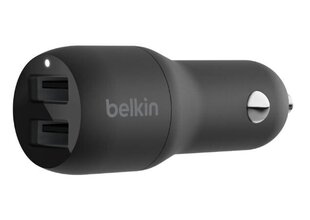 Зарядное устройство Belkin Dual USB-A Car Charger 24W BOOST  цена и информация | Зарядные устройства для телефонов | kaup24.ee