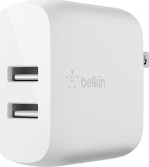 BELKIN Dual USB-A WallCharger 12W X2 WHT hind ja info | Mobiiltelefonide laadijad | kaup24.ee