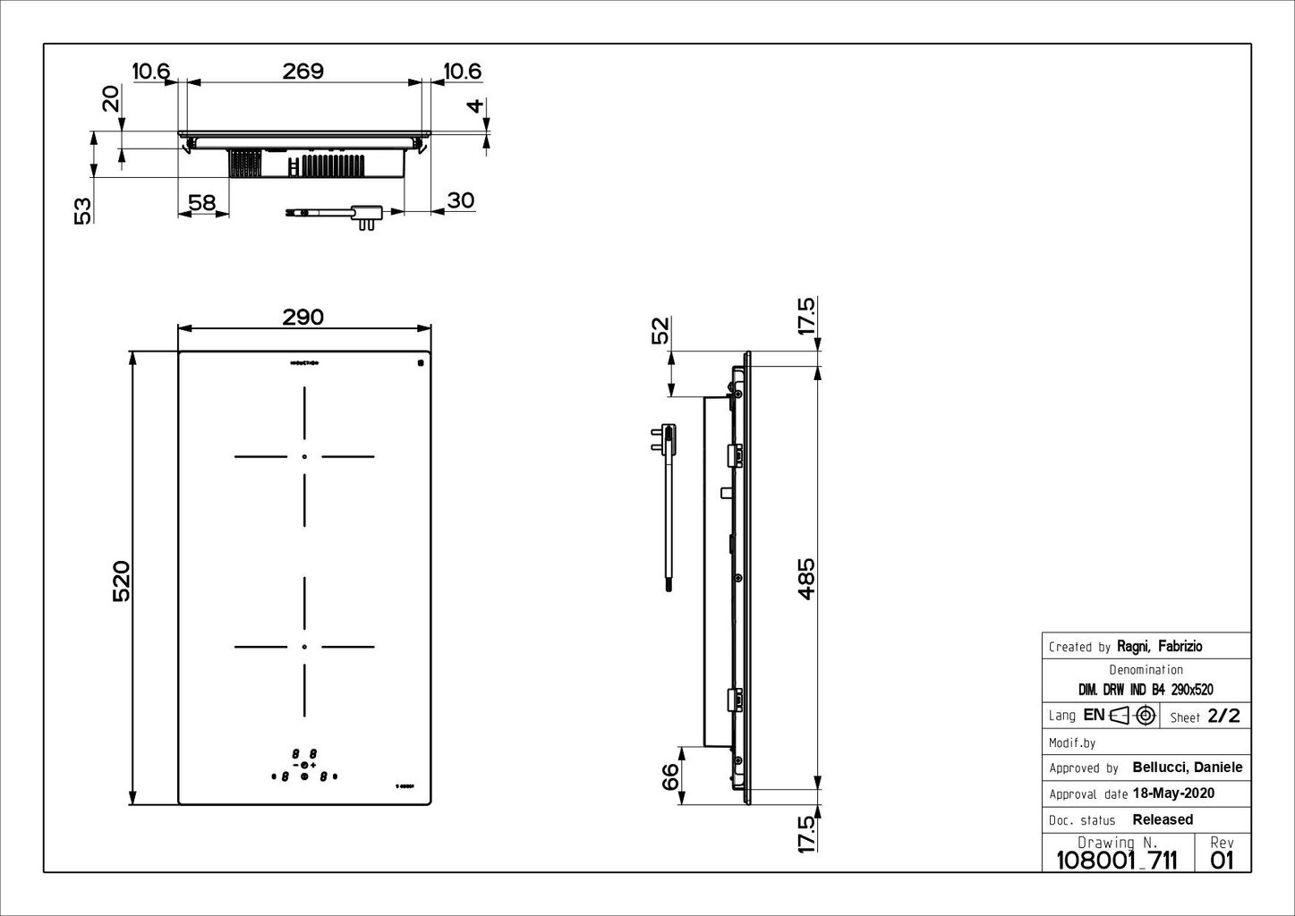 Induktsioonplaat Faber FBH 32 BK, 2x keeduala laius 29 cm цена и информация | Pliidiplaadid | kaup24.ee