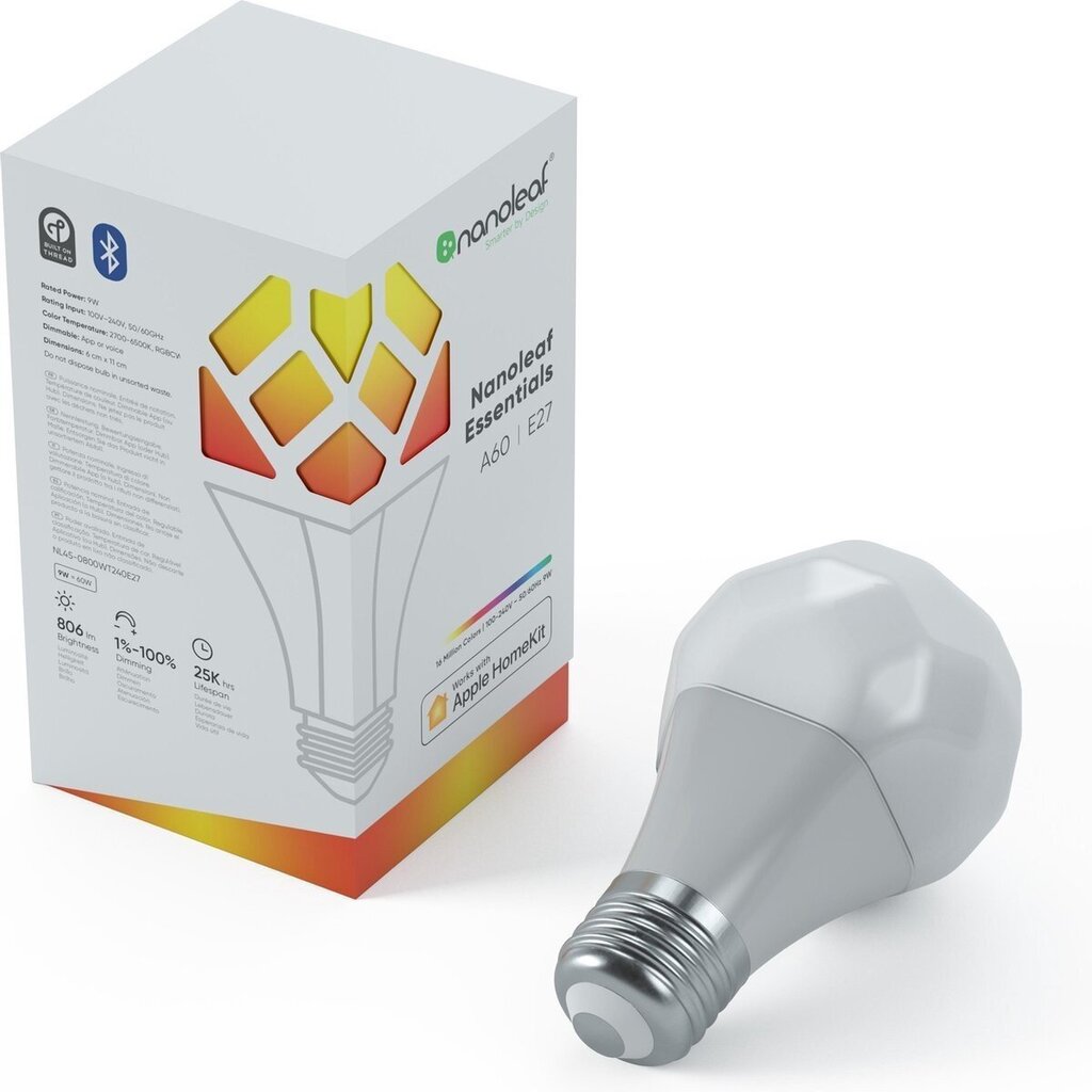 Nanoleaf Essentials Smart A19 Bulb 1100L цена и информация | Lambipirnid, lambid | kaup24.ee