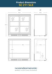 Scandomestic SC211SLE, vitriinkülmik, 87 cm цена и информация | Холодильники | kaup24.ee