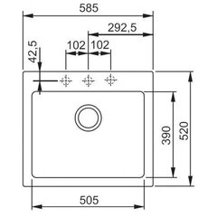 Valamu Franke MRG 610-58, 114.0075.390, grafiit цена и информация | Раковины на кухню | kaup24.ee