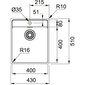 Valamu Franke Maris MRX 210-40 TL (käsitsi), 127.0531.851, rv teras hind ja info | Köögivalamud | kaup24.ee