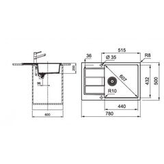 Valamu Franke SIRIUS S2D 611-78XL (käsitsi avatav), 143.0590.228, Tectonite, Carbon цена и информация | Раковины на кухню | kaup24.ee