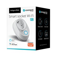 Вилка Kruger & Matz KM2200 smart WI FI / Google home / Alexa White цена и информация | Выключатели, розетки | kaup24.ee