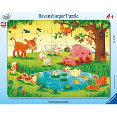 Ravensburger suur plaatpusle 42 tk Väikesed loomasõbrad цена и информация | Пазлы | kaup24.ee