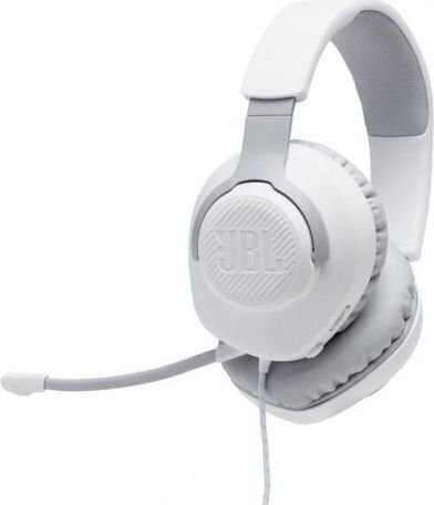 Juhtmega kõrvapealsed mänguri kõrvaklapid JBL Quantum 100 JBLQUANTUM100WHT цена и информация | Kõrvaklapid | kaup24.ee