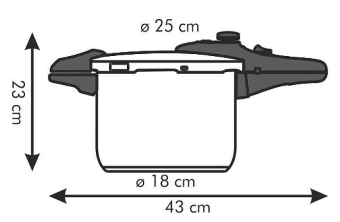 Tescoma Presto kiirkeetja, 6 l hind ja info | Potid ja kiirkeedupotid | kaup24.ee