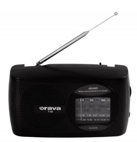 Kaasaskantav Raadio Orava T120B, must цена и информация | Raadiod ja äratuskellad | kaup24.ee