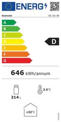 Vitriinkülmik Scandomestic SD181BE цена и информация | Холодильники | kaup24.ee