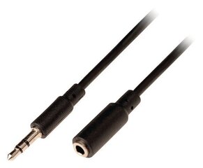 Audio kaabel Nedis 3.5 mm (M) -> 3.5 mm (F) 2m Black hind ja info | Kaablid ja juhtmed | kaup24.ee