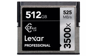 Lexar CFast 2.0 512 ГБ 3500x цена и информация | Карты памяти | kaup24.ee