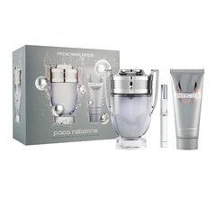 Komplekt Paco Rabanne Invictus: EDT meestele 100 ml + dušigeel 100 ml + miniversioon 10 ml цена и информация | Мужские духи | kaup24.ee