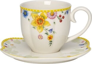 Villeroy & Boch Kohvitass alustassiga Spring Awakening цена и информация | Стаканы, фужеры, кувшины | kaup24.ee