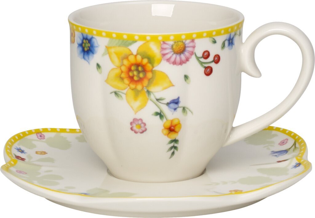 Villeroy & Boch Kohvitass alustassiga Spring Awakening hind ja info | Klaasid, tassid ja kannud | kaup24.ee