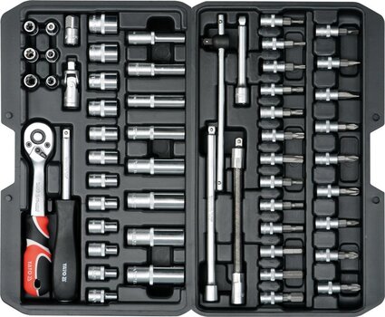 Tööriistakomplekt 56 tk 1/4" CrV Yato YT-14501 hind ja info | Käsitööriistad | kaup24.ee