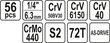 Tööriistakomplekt 56 tk 1/4" CrV Yato YT-14501 hind ja info | Käsitööriistad | kaup24.ee