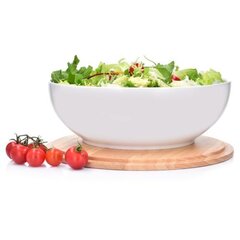 Salatikauss kaanega Duka Warewood 30 x 10 cm, valge, portselan hind ja info | Lauanõud ja kööginõud | kaup24.ee