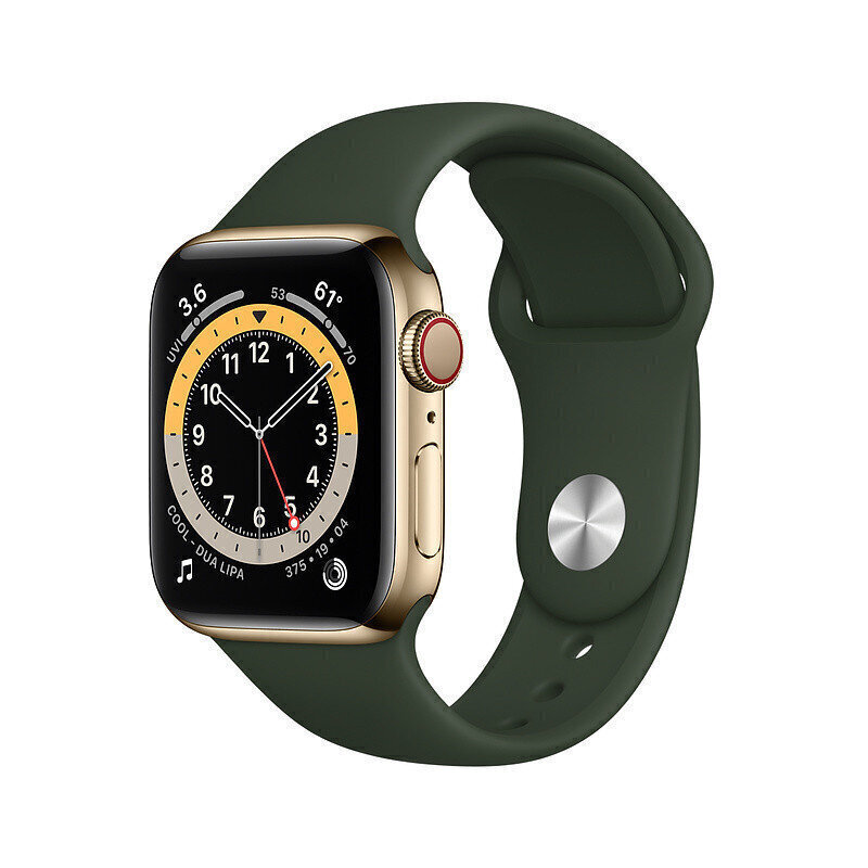 Nutikell Apple Watch Series 6 (40mm) GPS + LTE : Gold/Cyprus Green цена и информация | Nutikellad (smartwatch) | kaup24.ee