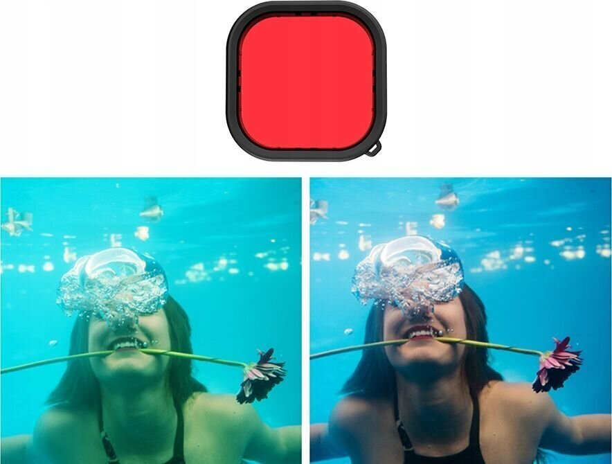 Telesini veekindel GoPro Hero 9 / Hero 10 objektiivifilter цена и информация | Videokaamerate lisatarvikud | kaup24.ee