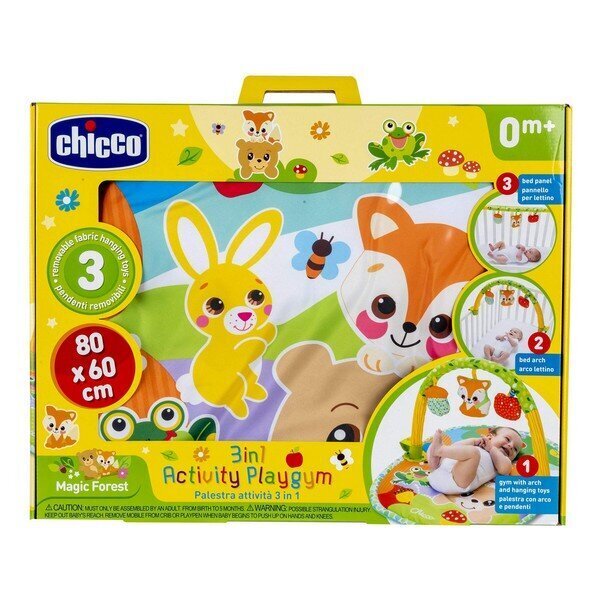 Tegevuskeskus Chicco Magic Forest 3 ühes (80 x 60 cm) цена и информация | Imikute mänguasjad | kaup24.ee