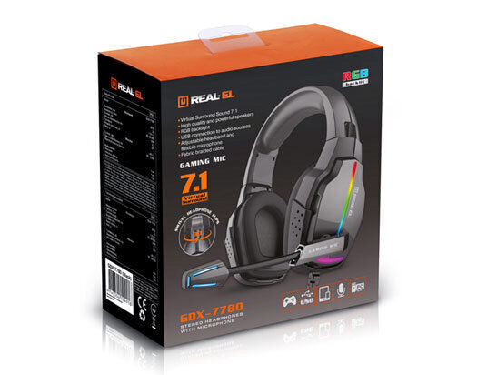 REAL-EL GDX-7780 mikrofoniga stereokõrvaklapid цена и информация | Kõrvaklapid | kaup24.ee