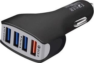 CAR CHARGER 4 X USB 7A BLACK VEGA FASTON FAST CHARGER QUICK 4XUSB 3.0 3500mAh цена и информация | Зарядные устройства для телефонов | kaup24.ee