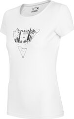 Женская футболка 4f T-shirt H4L21TSD061, белая цена и информация | Женские футболки | kaup24.ee
