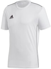 Meeste T-särk Adidas Core 18 JSY CV3453, valge hind ja info | Meeste T-särgid | kaup24.ee