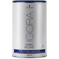 Пудра для осветления волос Schwarzkopf Igora Vario Blond Plus (синяя), 450 г цена и информация | Краска для волос | kaup24.ee