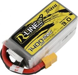 Аккумулятор Tattu R-Line 3.0 1400mAh 22.2V 120C 6S1P XT60 цена и информация | Смарттехника и аксессуары | kaup24.ee