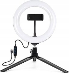 Puluzi statiiv 20 cm LED-rõngasvalgustusega цена и информация | Осветительное оборудование для фотосъемок | kaup24.ee