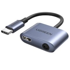 UGREEN CM231 USB-C to USB-C Adapter + jack 3.5mm (gray) цена и информация | Адаптеры и USB-hub | kaup24.ee