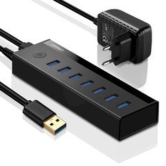 UGREEN US219 7in1 USB to 7x USB 3.0 adapter (grey) цена и информация | Адаптер Aten Video Splitter 2 port 450MHz | kaup24.ee