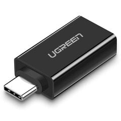 UGREEN US173 USB-A 3.0 to USB-C 3.1 Adapter (black) цена и информация | Адаптеры и USB-hub | kaup24.ee