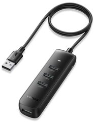 UGREEN CM416 4in1 USB to 4x USB adapter (black) hind ja info | USB jagajad, adapterid | kaup24.ee