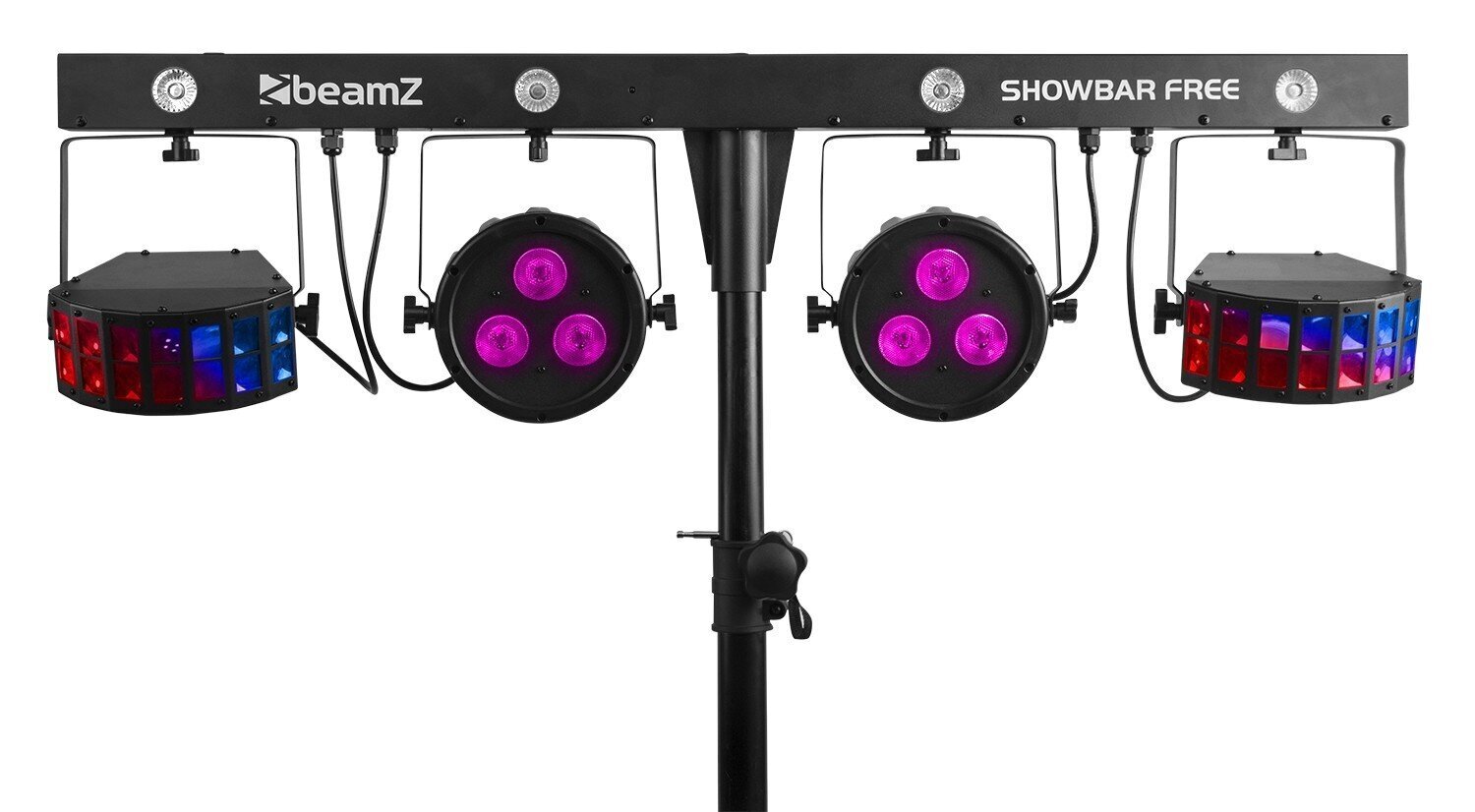 Valgusefektid beamZ Showbar 2x Par, 2x Derby ja Strobe цена и информация | Peokaunistused | kaup24.ee