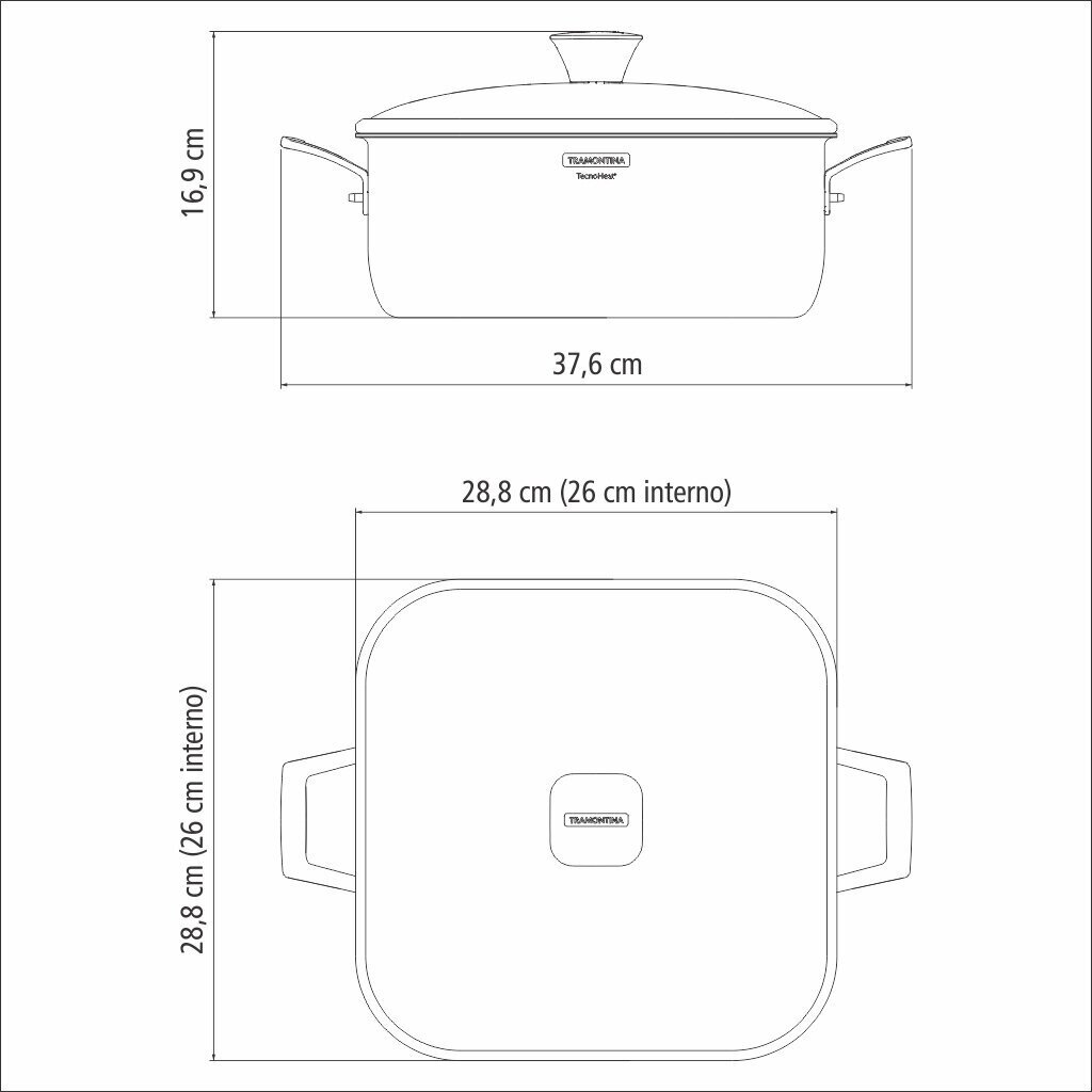 Kandiline pott Tramontina Grano, 28 cm (7.3 l) цена и информация | Potid ja kiirkeedupotid | kaup24.ee