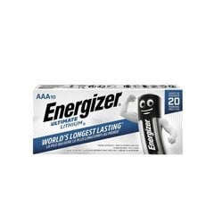 Energizer patareid Ultimate Lithium AAA, 10 tk. hind ja info | Patareid | kaup24.ee