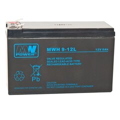 MWPower aku MW 12V 9Ah F2 (250) AGM, 6-9 aastat цена и информация | Батарейки | kaup24.ee