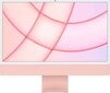 iMac 24” 4.5K Retina, Apple M1 8C CPU, 8C GPU/8GB/256GB SSD/Pink/INT - MGPM3ZE/A цена и информация | Lauaarvutid | kaup24.ee