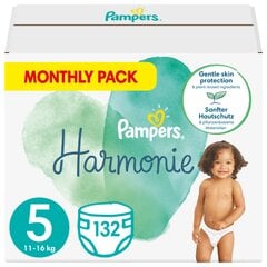 Подгузники Pampers Harmonie Monthly Pack, размер 5, 11-16 кг, 132 шт. цена и информация | Подгузники | kaup24.ee