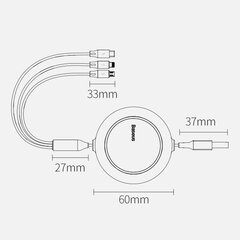 Baseus CAMLT-MJ04 hind ja info | Mobiiltelefonide kaablid | kaup24.ee