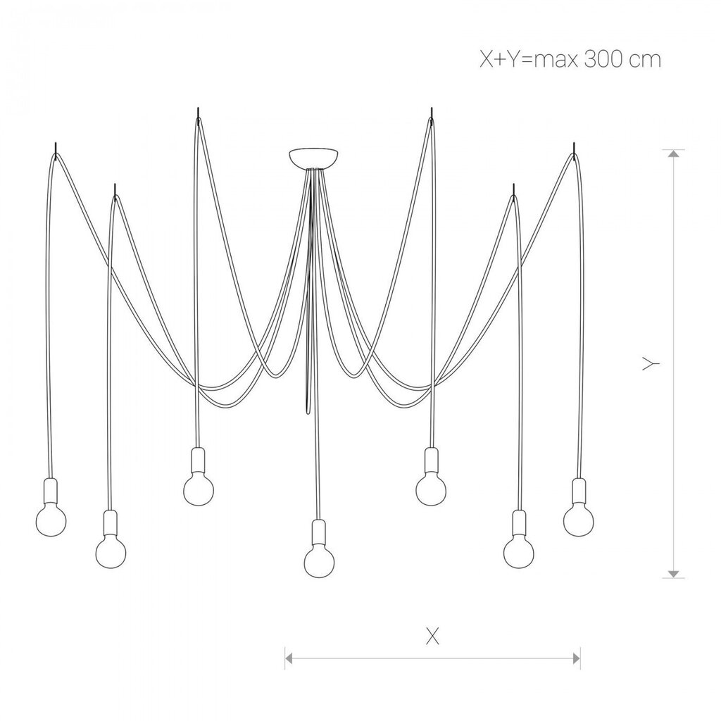 Nowodvorski Lighting rippvalgusti Spider White VII 9743 цена и информация | Rippvalgustid | kaup24.ee