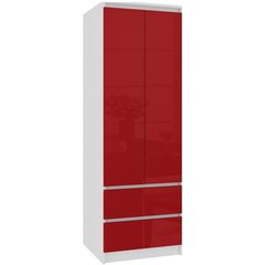 Шкаф NORE Star S60, белый/красный цена и информация | Шкафы | kaup24.ee
