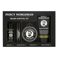 Habemehoolduskomplekt Percy Nobleman's Beard Survival Kit, 4 toodet hind ja info | Raseerimisvahendid | kaup24.ee