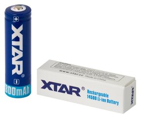 XTAR 14500 аккумулятор 3.7V XTAR litija 800 mAh в упаковке 1 шт. цена и информация | Батерейки | kaup24.ee