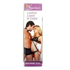 Nahast kaelarihm & ohelik komplekt Sportsheets SS432-02 hind ja info | BDSM ja fetish | kaup24.ee